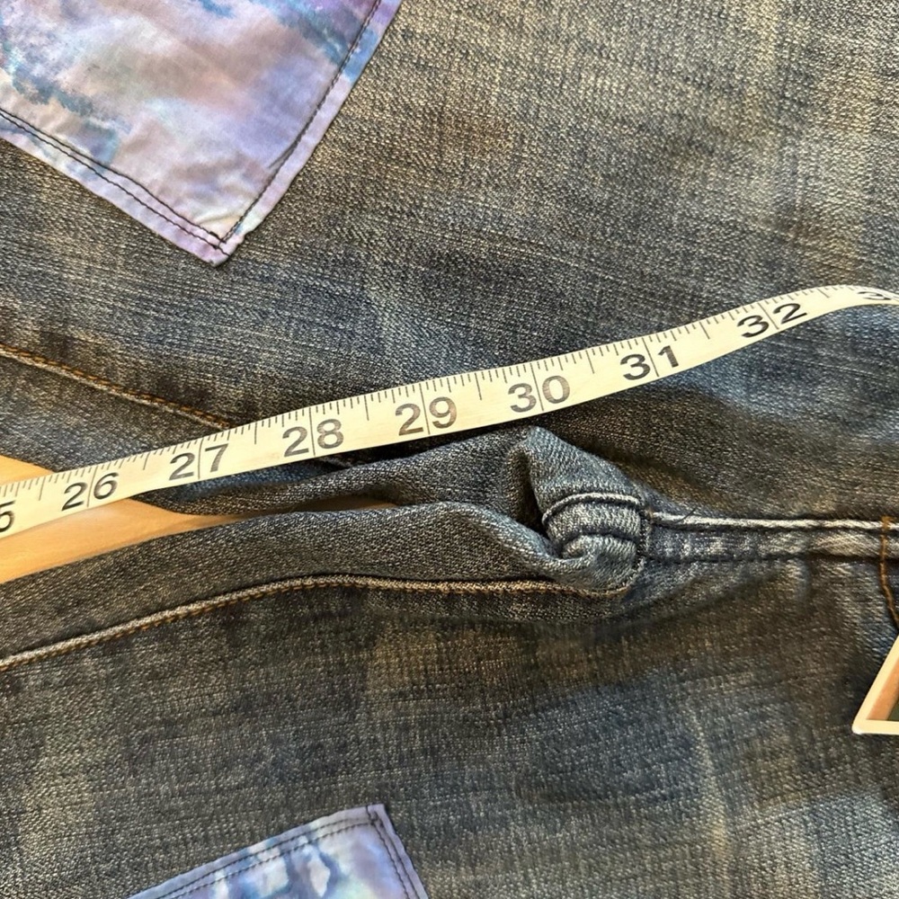 Refuge Blue Patchwork Flare Jeans - image 6